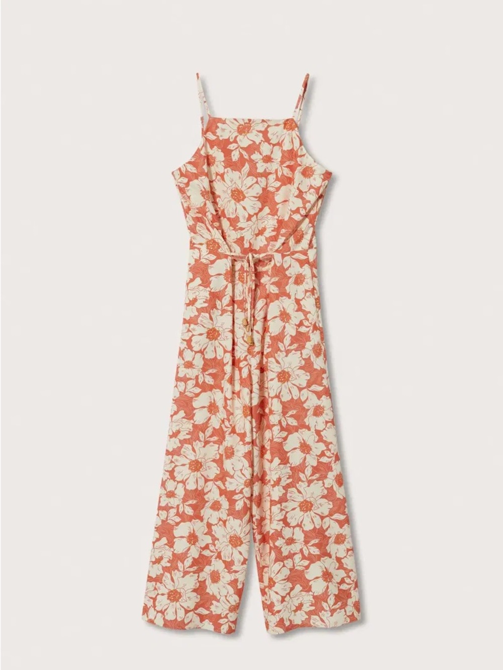 Mango MNG Floral Wide-Leg Jumpsuit XS